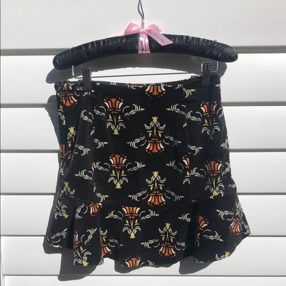 Free People Black and Orange Ruffled Mini Skirt - Picture 10 of 10
